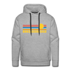 Premium Breckenridge, Colorado Hoodie - Retro Sun Premium Men's Breckenridge Sweatshirt / Hoodie - heather grey