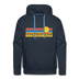 Premium Breckenridge, Colorado Hoodie - Retro Sun Premium Men's Breckenridge Sweatshirt / Hoodie - navy
