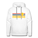Premium Colorado Hoodie - Retro Sun Premium Men's Colorado Sweatshirt / Hoodie - white