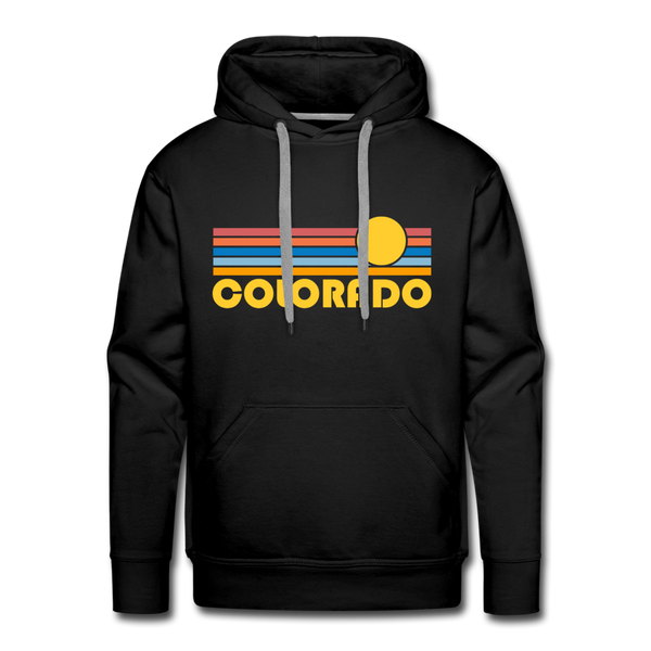 Premium Colorado Hoodie - Retro Sun Premium Men's Colorado Sweatshirt / Hoodie - black