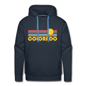 Premium Colorado Hoodie - Retro Sun Premium Men's Colorado Sweatshirt / Hoodie - navy