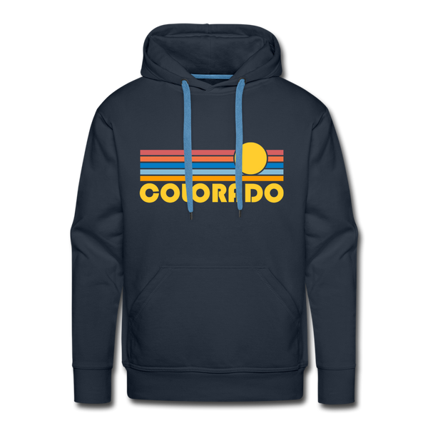 Premium Colorado Hoodie - Retro Sun Premium Men's Colorado Sweatshirt / Hoodie - navy