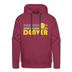 Premium Denver, Colorado Hoodie - Retro Sun Premium Men's Denver Sweatshirt / Hoodie - burgundy