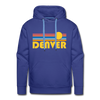 Premium Denver, Colorado Hoodie - Retro Sun Premium Men's Denver Sweatshirt / Hoodie - royalblue