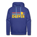 Premium Denver, Colorado Hoodie - Retro Sun Premium Men's Denver Sweatshirt / Hoodie - royalblue