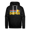 Premium Denver, Colorado Hoodie - Retro Sun Premium Men's Denver Sweatshirt / Hoodie - charcoal grey