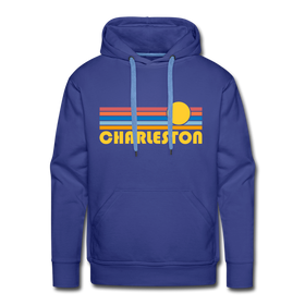 Premium Charleston, South Carolina Hoodie - Retro Sun Premium Men's Charleston Sweatshirt / Hoodie - royalblue