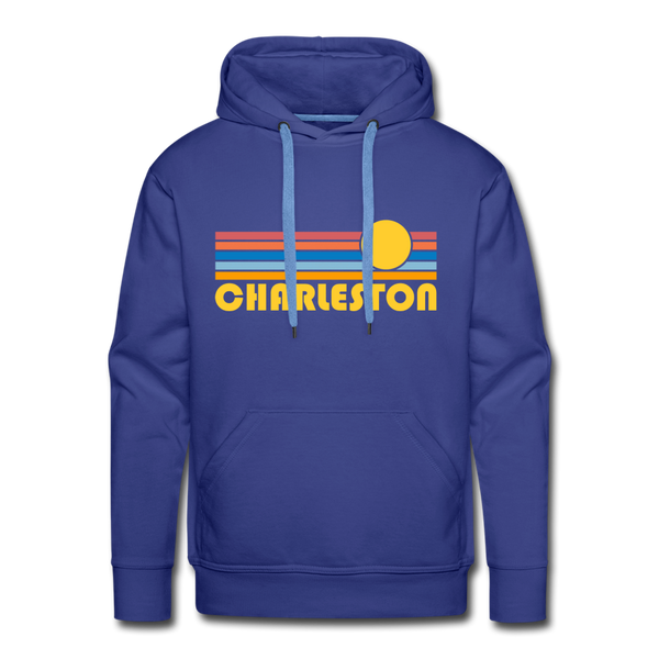 Premium Charleston, South Carolina Hoodie - Retro Sun Premium Men's Charleston Sweatshirt / Hoodie - royalblue