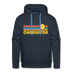 Premium Charleston, South Carolina Hoodie - Retro Sun Premium Men's Charleston Sweatshirt / Hoodie - navy