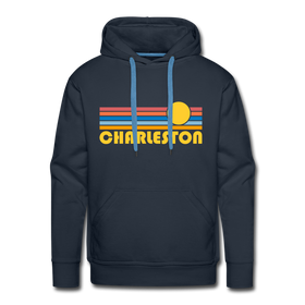 Premium Charleston, South Carolina Hoodie - Retro Sun Premium Men's Charleston Sweatshirt / Hoodie