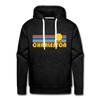 Premium Charleston, South Carolina Hoodie - Retro Sun Premium Men's Charleston Sweatshirt / Hoodie - charcoal grey