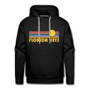 Premium Florida Keys, Florida Hoodie - Retro Sun Premium Men's Florida Keys Sweatshirt / Hoodie - black