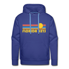 Premium Florida Keys, Florida Hoodie - Retro Sun Premium Men's Florida Keys Sweatshirt / Hoodie - royalblue