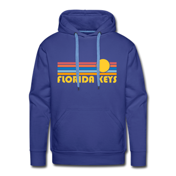 Premium Florida Keys, Florida Hoodie - Retro Sun Premium Men's Florida Keys Sweatshirt / Hoodie - royalblue