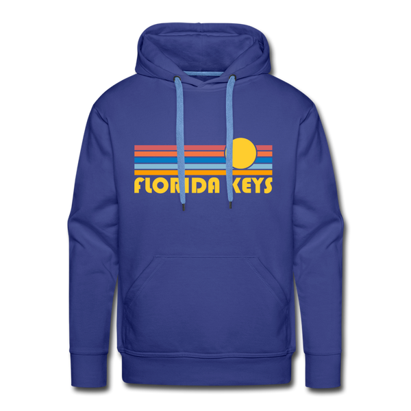 Premium Florida Keys, Florida Hoodie - Retro Sun Premium Men's Florida Keys Sweatshirt / Hoodie - royalblue
