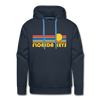 Premium Florida Keys, Florida Hoodie - Retro Sun Premium Men's Florida Keys Sweatshirt / Hoodie - navy