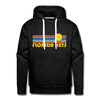 Premium Florida Keys, Florida Hoodie - Retro Sun Premium Men's Florida Keys Sweatshirt / Hoodie - charcoal grey