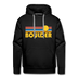 Premium Boulder, Colorado Hoodie - Retro Sun Premium Men's Boulder Sweatshirt / Hoodie - black