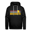 Premium Brooklyn, New York Hoodie - Retro Sun Premium Men's Brooklyn Sweatshirt / Hoodie - black