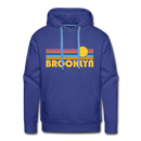 Premium Brooklyn, New York Hoodie - Retro Sun Premium Men's Brooklyn Sweatshirt / Hoodie - royalblue