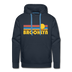 Premium Brooklyn, New York Hoodie - Retro Sun Premium Men's Brooklyn Sweatshirt / Hoodie - navy