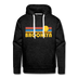 Premium Brooklyn, New York Hoodie - Retro Sun Premium Men's Brooklyn Sweatshirt / Hoodie - charcoal grey