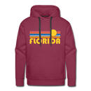 Premium Florida Hoodie - Retro Sun Premium Men's Florida Sweatshirt / Hoodie - burgundy