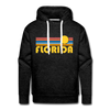 Premium Florida Hoodie - Retro Sun Premium Men's Florida Sweatshirt / Hoodie - charcoal grey