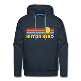 Premium Hilton Head, South Carolina Hoodie - Retro Sun Premium Men's Hilton Head Sweatshirt / Hoodie