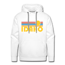 Premium Idaho Hoodie - Retro Sun Premium Men's Idaho Sweatshirt / Hoodie - white