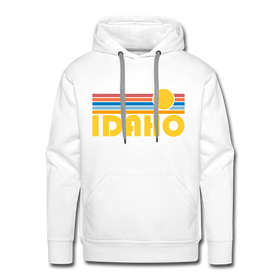 Premium Idaho Hoodie - Retro Sun Premium Men's Idaho Sweatshirt / Hoodie - white