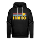 Premium Idaho Hoodie - Retro Sun Premium Men's Idaho Sweatshirt / Hoodie - black