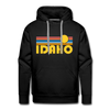 Premium Idaho Hoodie - Retro Sun Premium Men's Idaho Sweatshirt / Hoodie