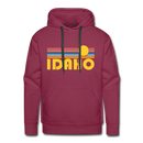 Premium Idaho Hoodie - Retro Sun Premium Men's Idaho Sweatshirt / Hoodie - burgundy