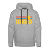 Premium Idaho Hoodie - Retro Sun Premium Men's Idaho Sweatshirt / Hoodie - heather grey