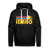 Premium Idaho Hoodie - Retro Sun Premium Men's Idaho Sweatshirt / Hoodie - charcoal grey