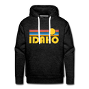 Premium Idaho Hoodie - Retro Sun Premium Men's Idaho Sweatshirt / Hoodie - charcoal grey