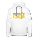 Premium Iowa Hoodie - Retro Sun Premium Men's Iowa Sweatshirt / Hoodie - white