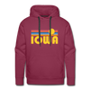 Premium Iowa Hoodie - Retro Sun Premium Men's Iowa Sweatshirt / Hoodie - burgundy