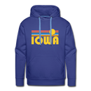 Premium Iowa Hoodie - Retro Sun Premium Men's Iowa Sweatshirt / Hoodie - royalblue