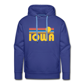 Premium Iowa Hoodie - Retro Sun Premium Men's Iowa Sweatshirt / Hoodie - royalblue
