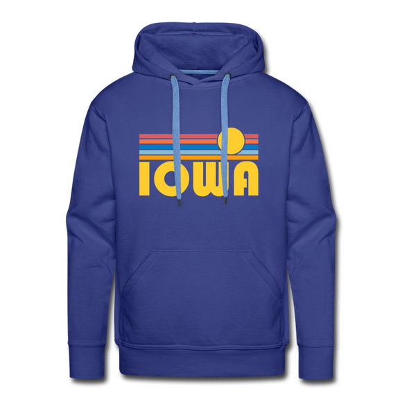 Premium Iowa Hoodie - Retro Sun Premium Men's Iowa Sweatshirt / Hoodie - royalblue