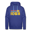 Premium Iowa Hoodie - Retro Sun Premium Men's Iowa Sweatshirt / Hoodie - royalblue