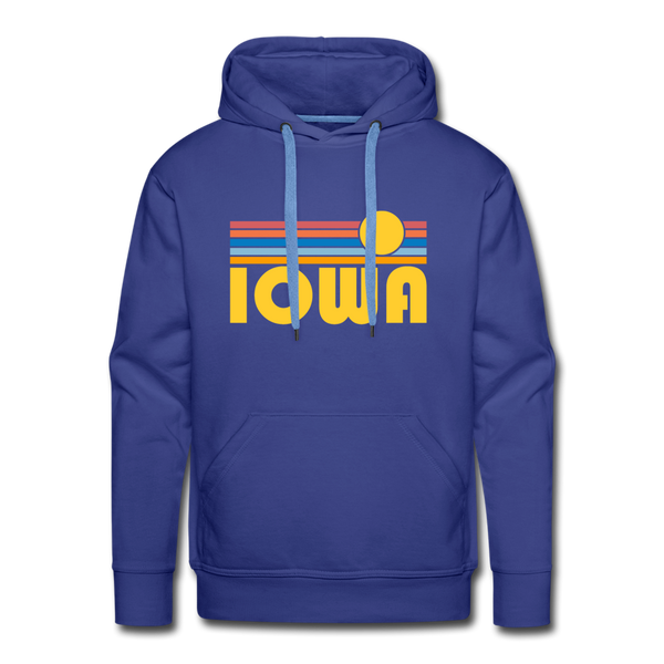 Premium Iowa Hoodie - Retro Sun Premium Men's Iowa Sweatshirt / Hoodie - royalblue