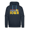 Premium Iowa Hoodie - Retro Sun Premium Men's Iowa Sweatshirt / Hoodie - navy