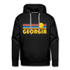 Premium Georgia Hoodie - Retro Sun Premium Men's Georgia Sweatshirt / Hoodie - black