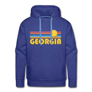 Premium Georgia Hoodie - Retro Sun Premium Men's Georgia Sweatshirt / Hoodie - royalblue