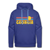 Premium Georgia Hoodie - Retro Sun Premium Men's Georgia Sweatshirt / Hoodie