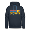Premium Georgia Hoodie - Retro Sun Premium Men's Georgia Sweatshirt / Hoodie - navy