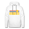 Premium Hawaii Hoodie - Retro Sun Premium Men's Hawaii Sweatshirt / Hoodie - white